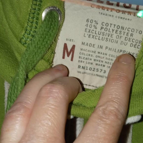 Hollister hoodie lime green size medium - Picture 2 of 2